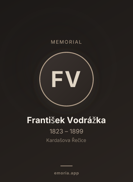 Memorial portrait of František Vodrážka