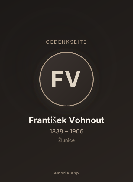 Gedenkportrait von František Vohnout