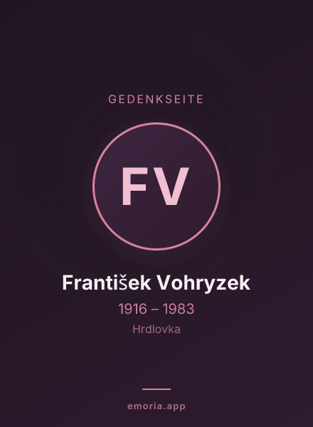 Gedenkportrait von František Vohryzek
