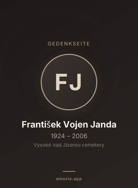 Gedenkportrait von František Vojen Janda