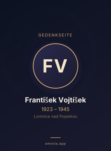 Gedenkportrait von František Vojtíšek