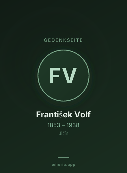 Gedenkportrait von František Volf