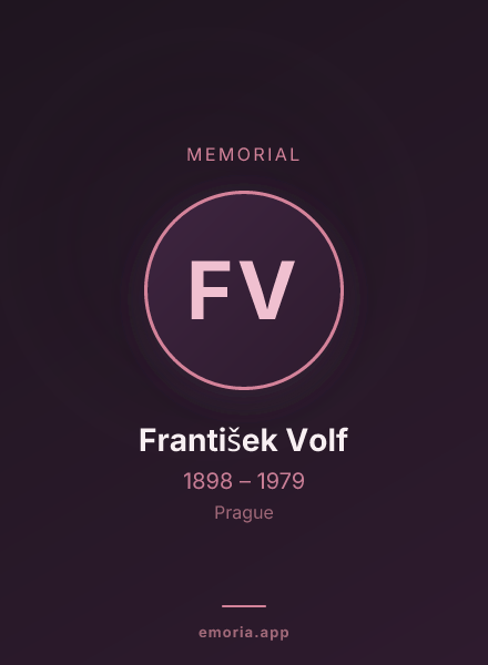 Memorial portrait of František Volf
