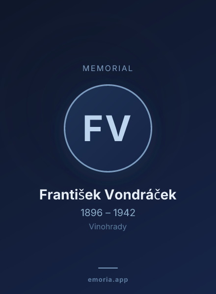 Memorial portrait of František Vondráček