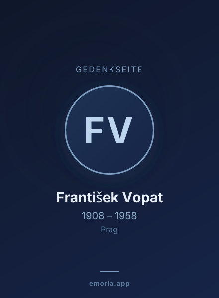 Gedenkportrait von František Vopat