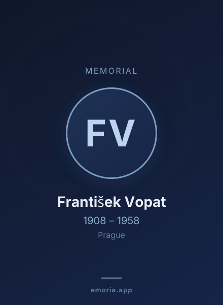 Memorial portrait of František Vopat