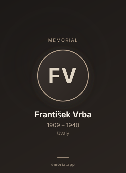 Memorial portrait of František Vrba