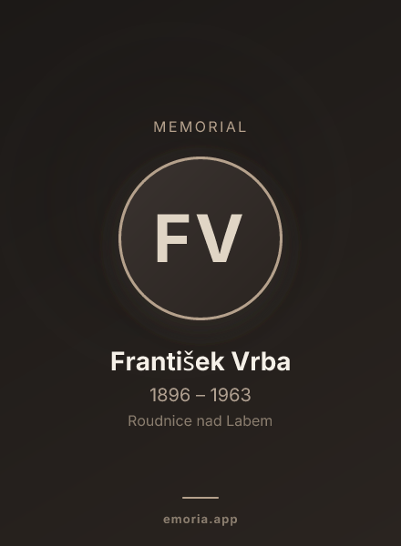 Memorial portrait of František Vrba