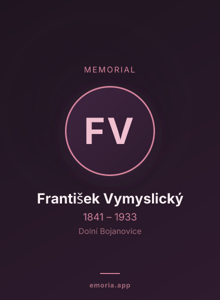Memorial portrait of František Vymyslický