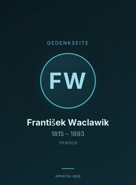 Gedenkportrait von František Waclawik
