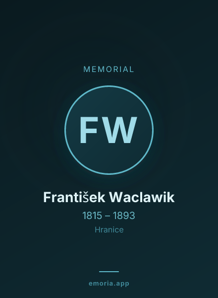 Memorial portrait of František Waclawik