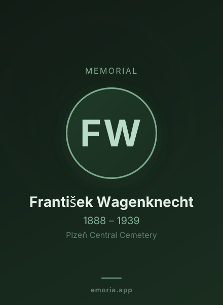 Memorial portrait of František Wagenknecht