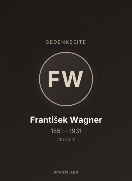 Gedenkportrait von František Wagner