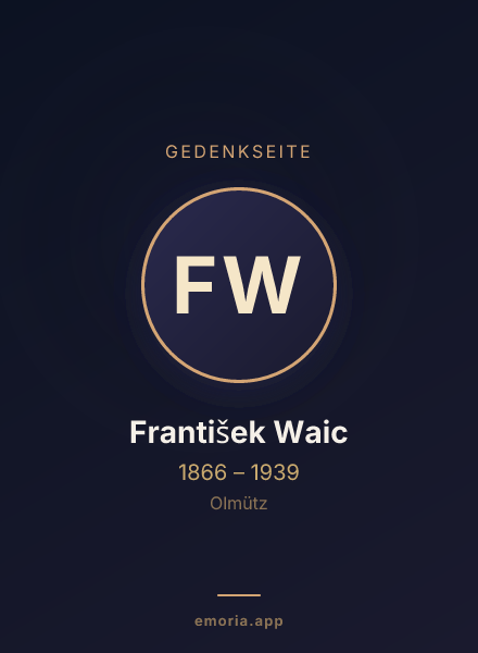 Gedenkportrait von František Waic