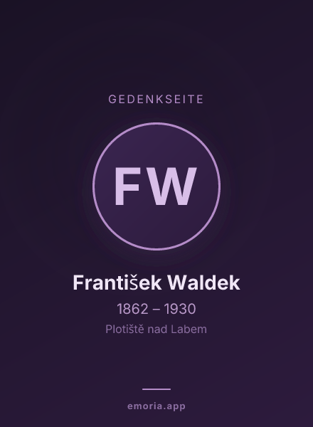 Gedenkportrait von František Waldek