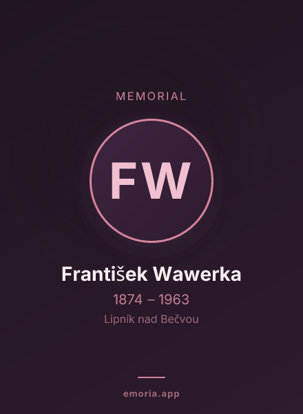 Memorial portrait of František Wawerka