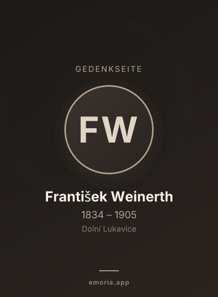 Gedenkportrait von František Weinerth