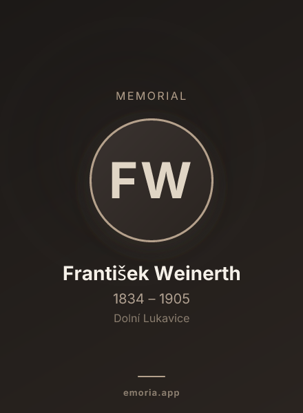 Memorial portrait of František Weinerth