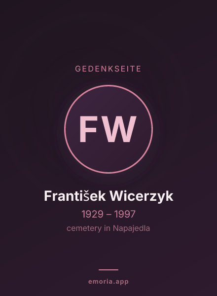 Gedenkportrait von František Wicerzyk