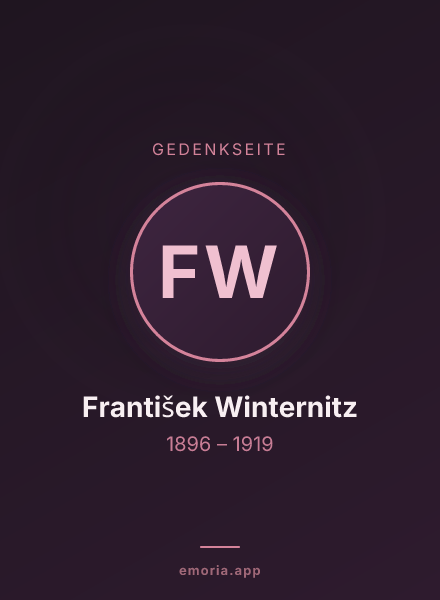 Gedenkportrait von František Winternitz