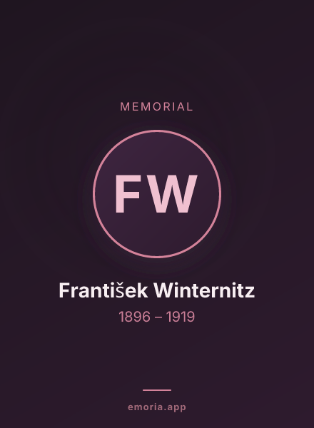 Memorial portrait of František Winternitz