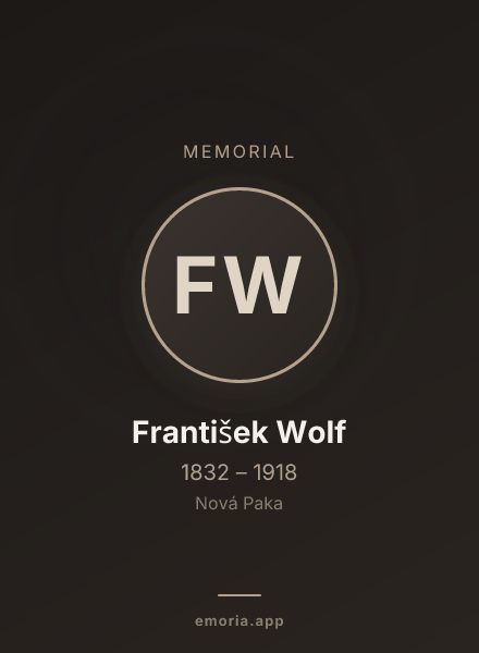 Memorial portrait of František Wolf