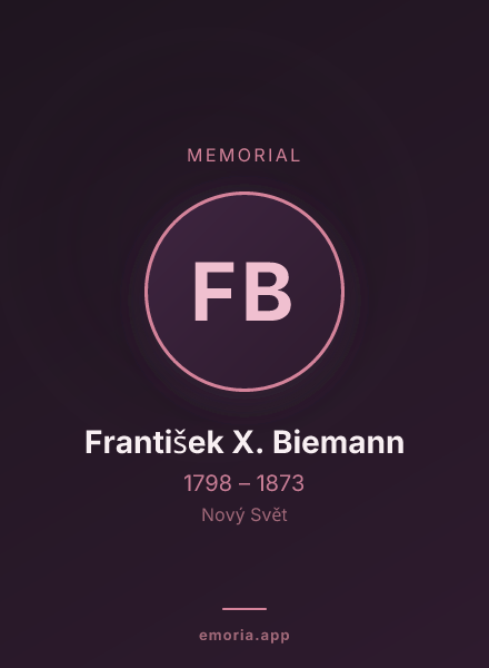 Memorial portrait of František X. Biemann