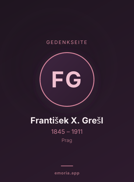 Gedenkportrait von František X. Grešl