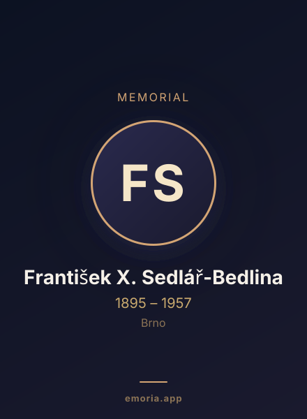 Memorial portrait of František X. Sedlář-Bedlina