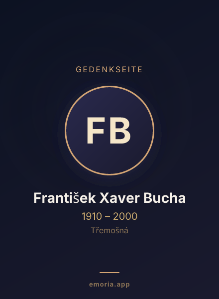 Gedenkportrait von František Xaver Bucha