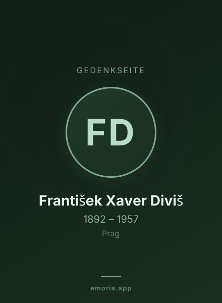Gedenkportrait von František Xaver Diviš