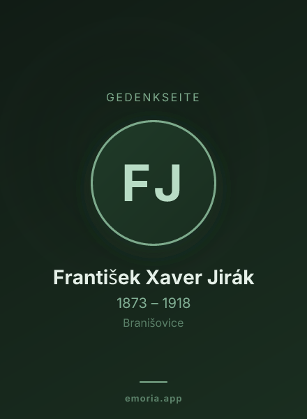 Gedenkportrait von František Xaver Jirák