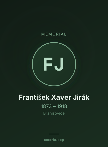 Memorial portrait of František Xaver Jirák