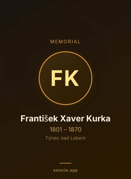 Memorial portrait of František Xaver Kurka