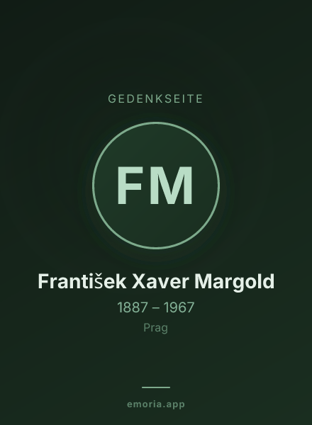 Gedenkportrait von František Xaver Margold