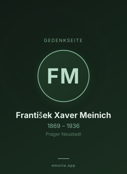 Gedenkportrait von František Xaver Meinich
