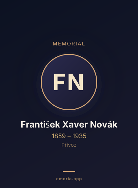 Memorial portrait of František Xaver Novák