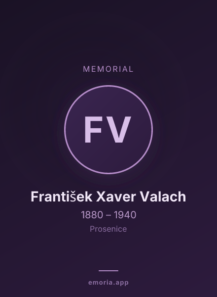 Memorial portrait of František Xaver Valach
