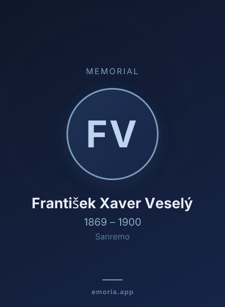 Memorial portrait of František Xaver Veselý