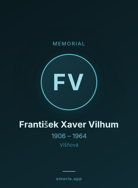 Memorial portrait of František Xaver Vilhum