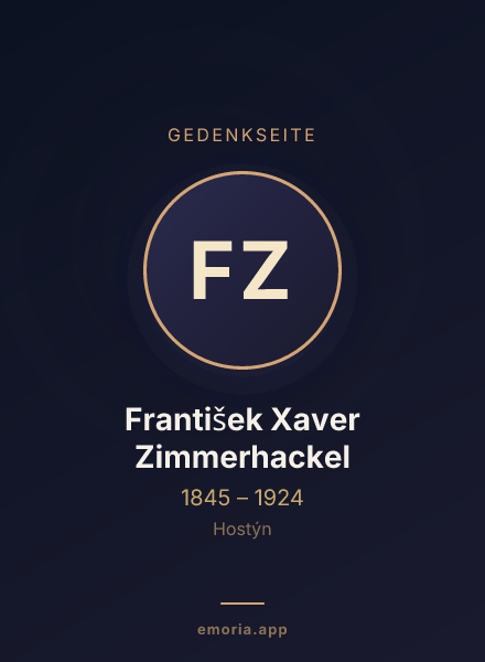 Gedenkportrait von František Xaver Zimmerhackel