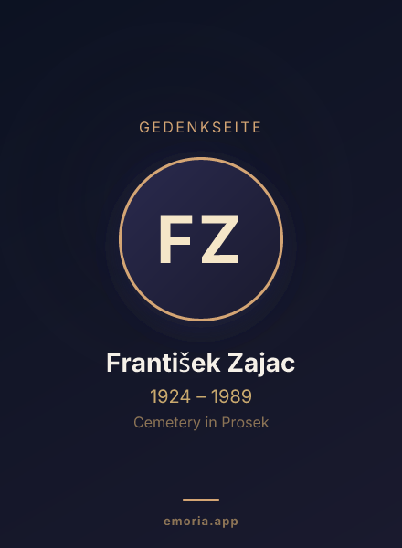 Gedenkportrait von František Zajac