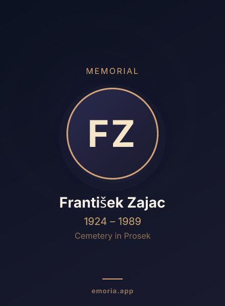 Memorial portrait of František Zajac