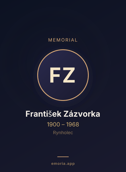 Memorial portrait of František Zázvorka