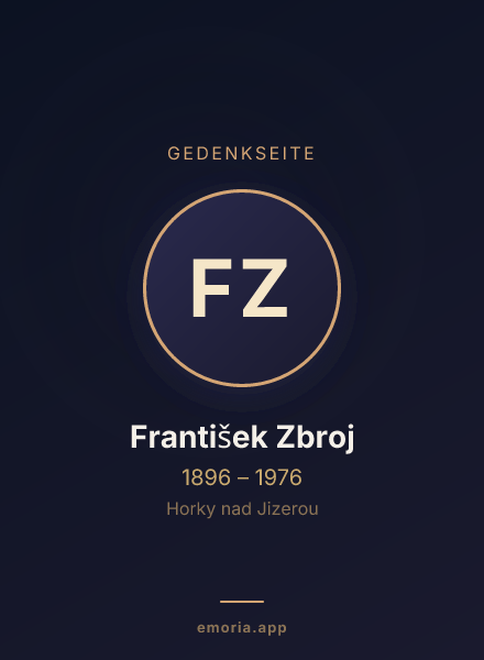 Gedenkportrait von František Zbroj