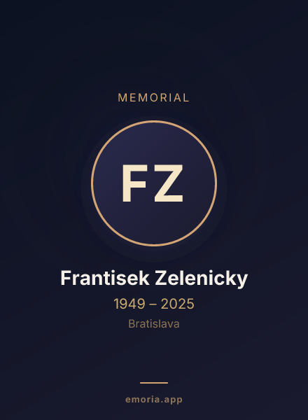 Memorial portrait of Frantisek Zelenicky