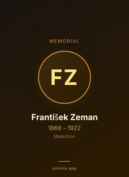 Memorial portrait of František Zeman