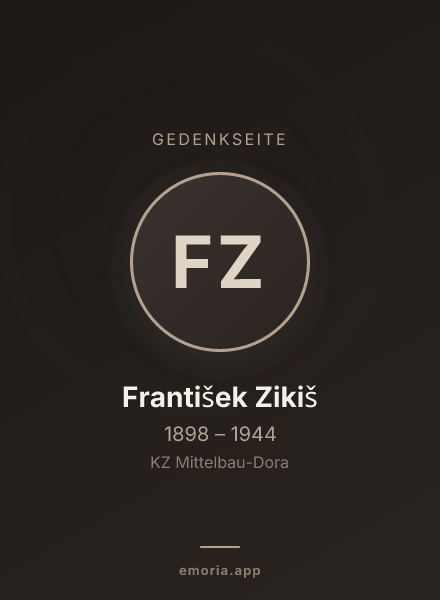 Gedenkportrait von František Zikiš