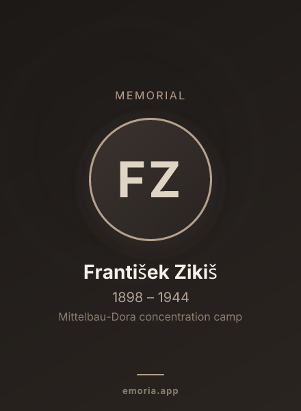 Memorial portrait of František Zikiš