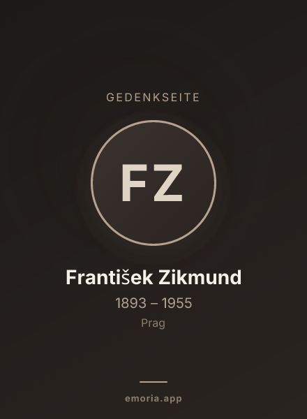 Gedenkportrait von František Zikmund